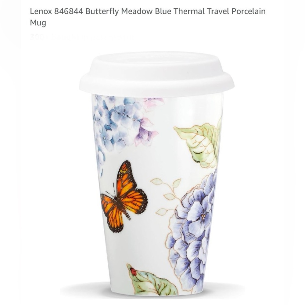 Lenox Porcelain Thermal Travel Mug NWT
